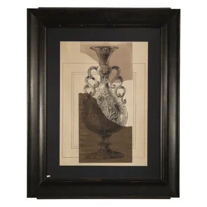 Picture Hand-retouched print of a vase H.103xL.83xP.5 cm