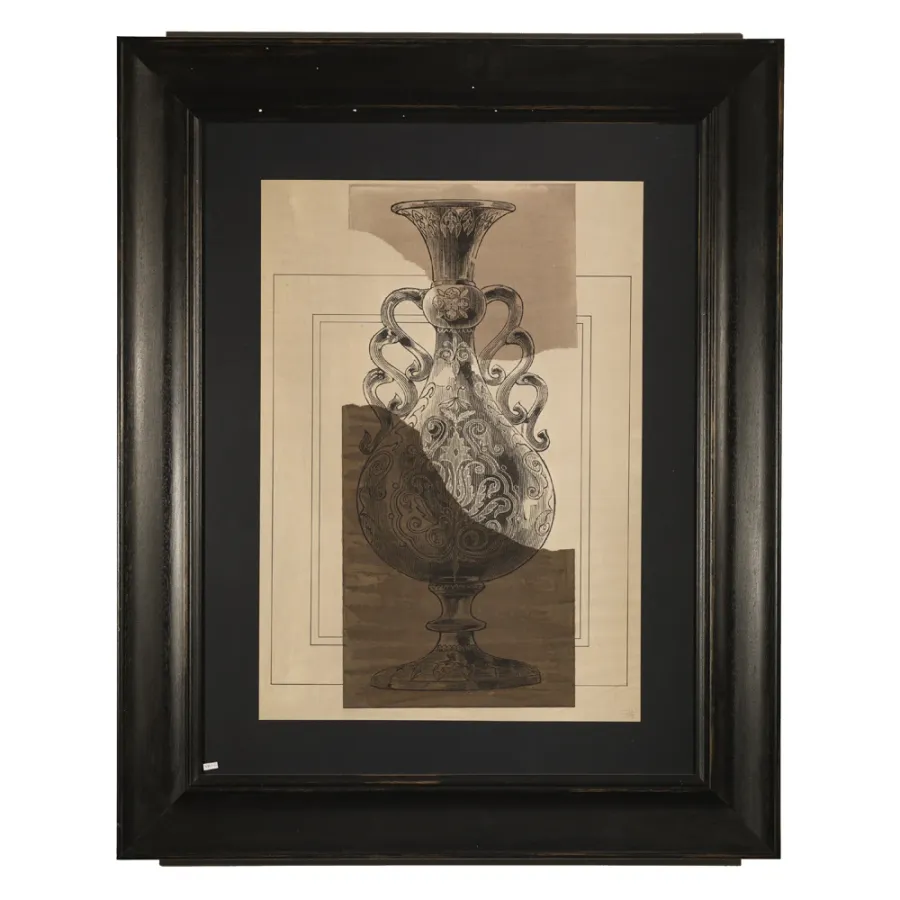 obrazek 1 Ręcznie retuszowany nadruk przedstawiający wazon H.103xL.83xP.5 cm