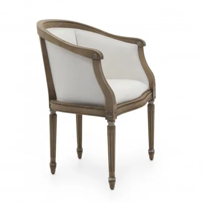 Zdjęcie Biały luksusowy fotel w klasycznym stylu - Sevensedie
