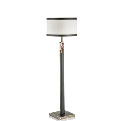 Picture Exclusive floor lamp in matte horn and leather Tosca – Arcahorn