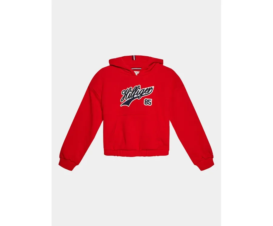 obrazek 1 Tommy Hilfiger Bluza Hilfiger Script Hoodie KG0KG07721 Czerwony Regular Fit