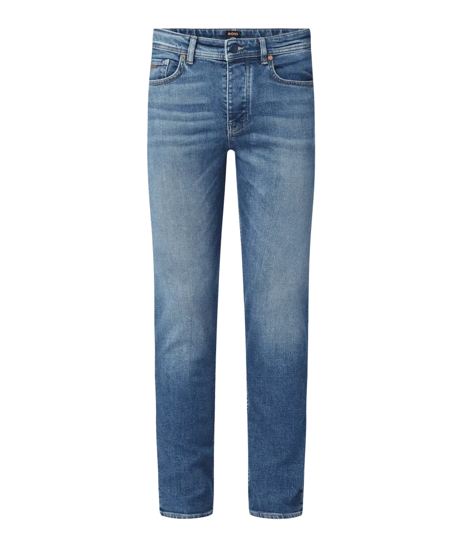 obrazek 1 Jeansy o kroju tapered fit z dodatkiem streczu model 'Taber'