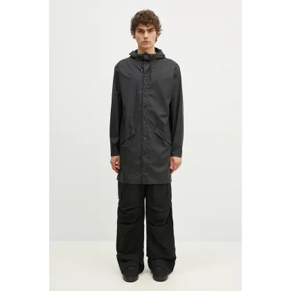 Zdjęcie Rains kurtka 12020 Long Jacket kolor czarny przejściowa 12020.01-Black