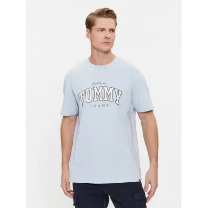 Zdjęcie Tommy Jeans T-Shirt Varsity DM0DM18287 Błękitny Regular Fit