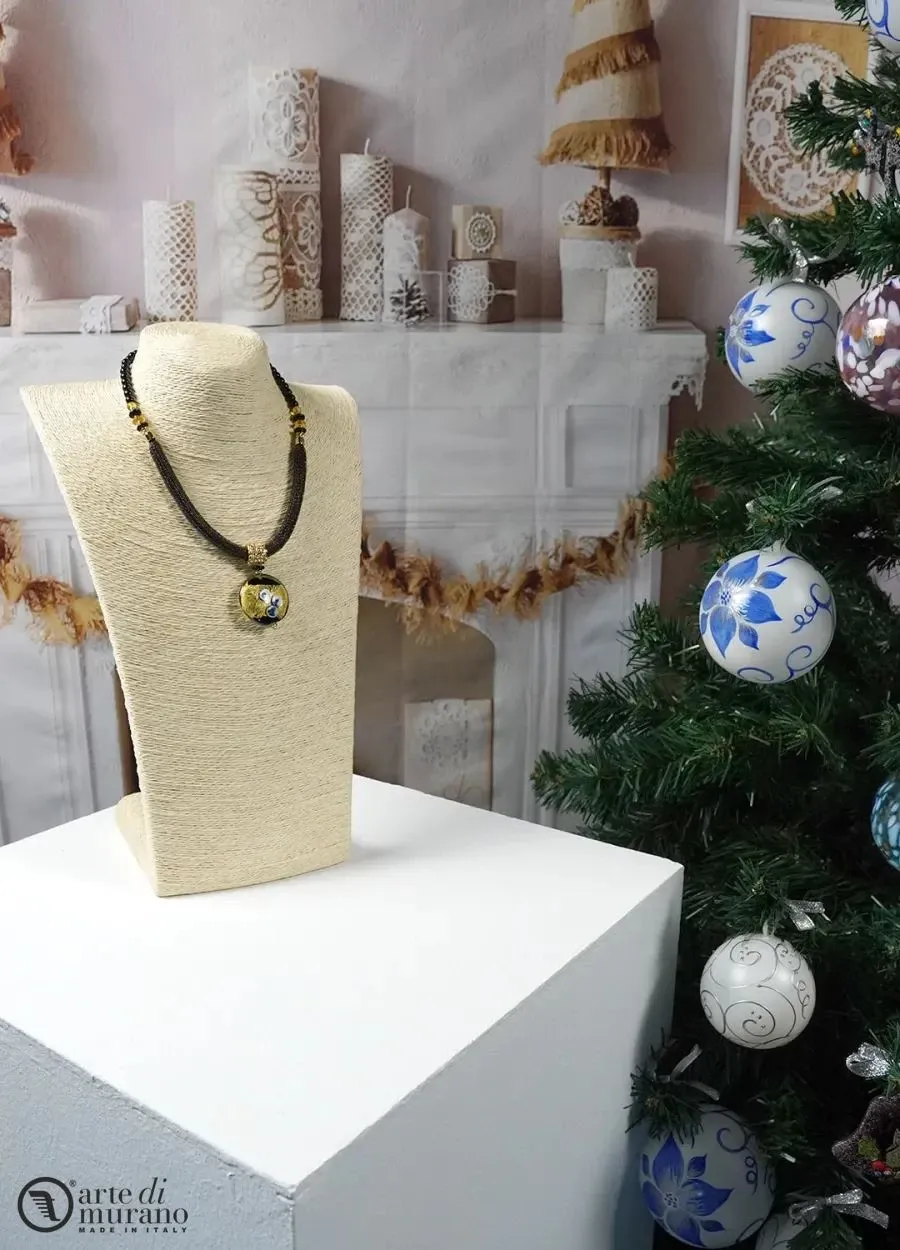 obrazek 1 Atrakcyjny naszyjnik z koralikami - szkło Murano