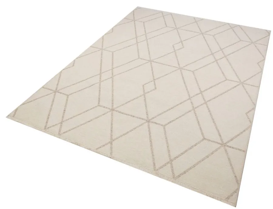 obrazek 5 Stylowy beżowy dywan geometryczny Boucle