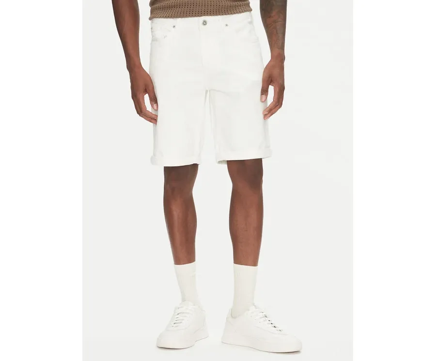 obrazek 1 Lindbergh Szorty jeansowe 30-550002WHI Biały Regular Fit