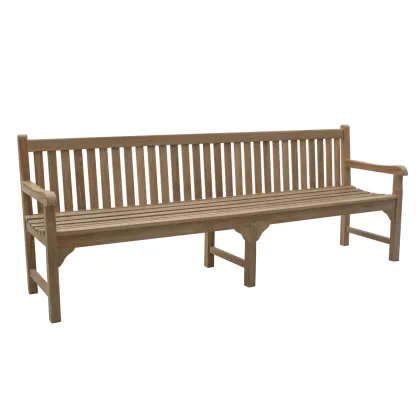 Zdjęcie Klasyczna duża ławka do ogrodu z drewna tekowego