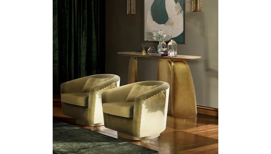 obrazek 6 Zielony fotel do salonu z Portugalii