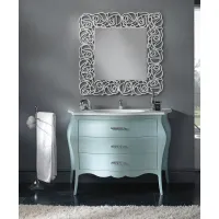 Picture Interesting, rounded bathroom cabinet with 3 drawers from Italy - Zanini