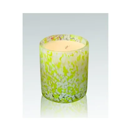 Zdjęcie Jasnozielona świeca z dmuchanego szkła Murano o zapachu wanilii