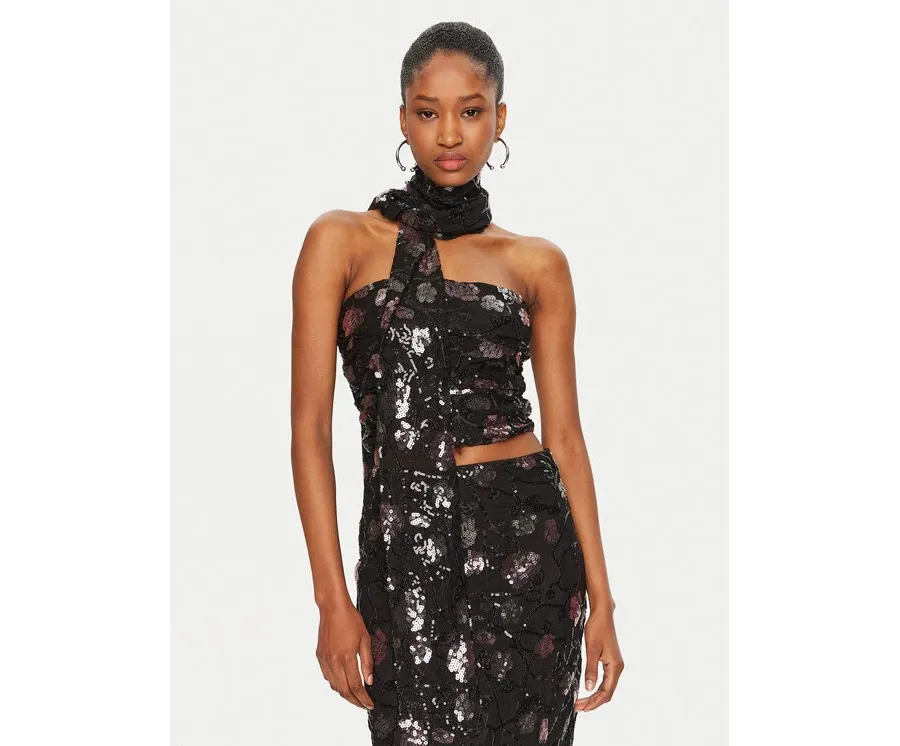 obrazek 1 ROTATE Bluzka 113311100 Czarny Slim Fit