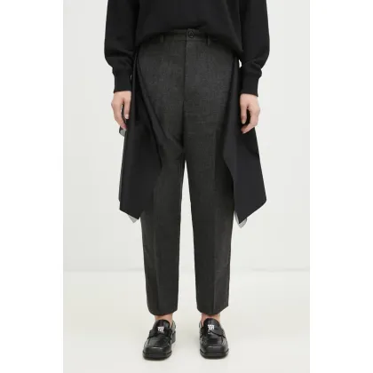Zdjęcie Undercover spodnie wełniane Pants kolor szary proste high waist UC2D1505