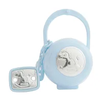 Zdjęcie luksusowe Etui i zawieszka na smoczek Konik na biegunach 6x11x5,5 cm