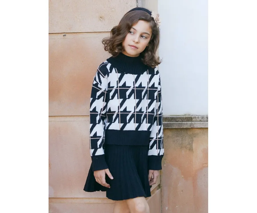 obrazek 1 Abel & Lula Komplet sweter i spódnica ołówkowa 5547 Czarny Regular Fit