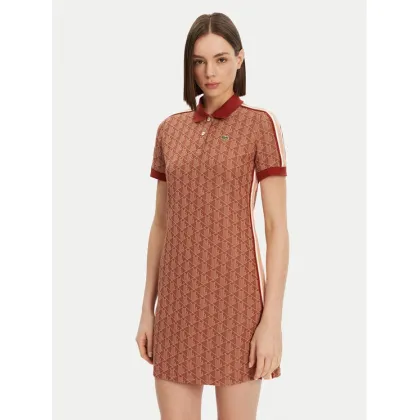 Zdjęcie Lacoste Sukienka codzienna EF2655 Brązowy Slim Fit