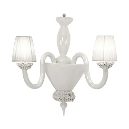 Zdjęcie Dwuramienny żyrandol z włoskiej ceramiki