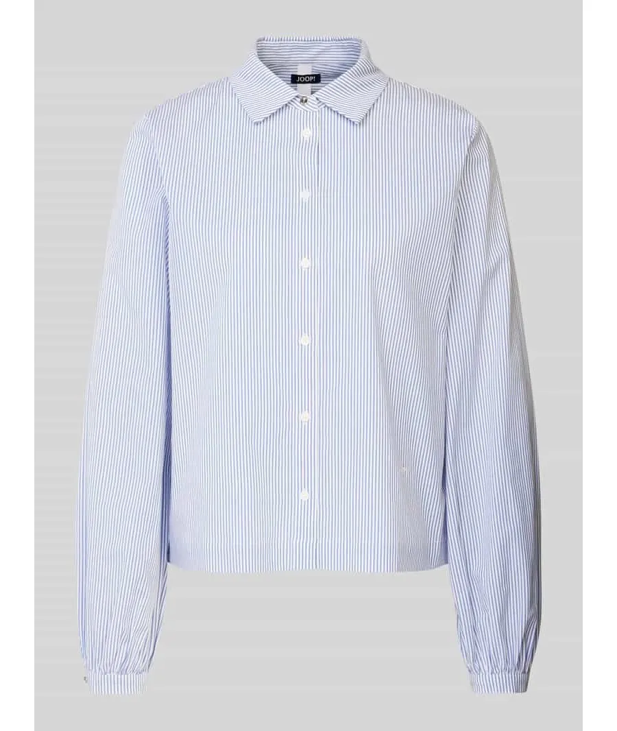 obrazek 1 Bluzka koszulowa o kroju regular fit z bufiastymi rękawami model ‘Bella’