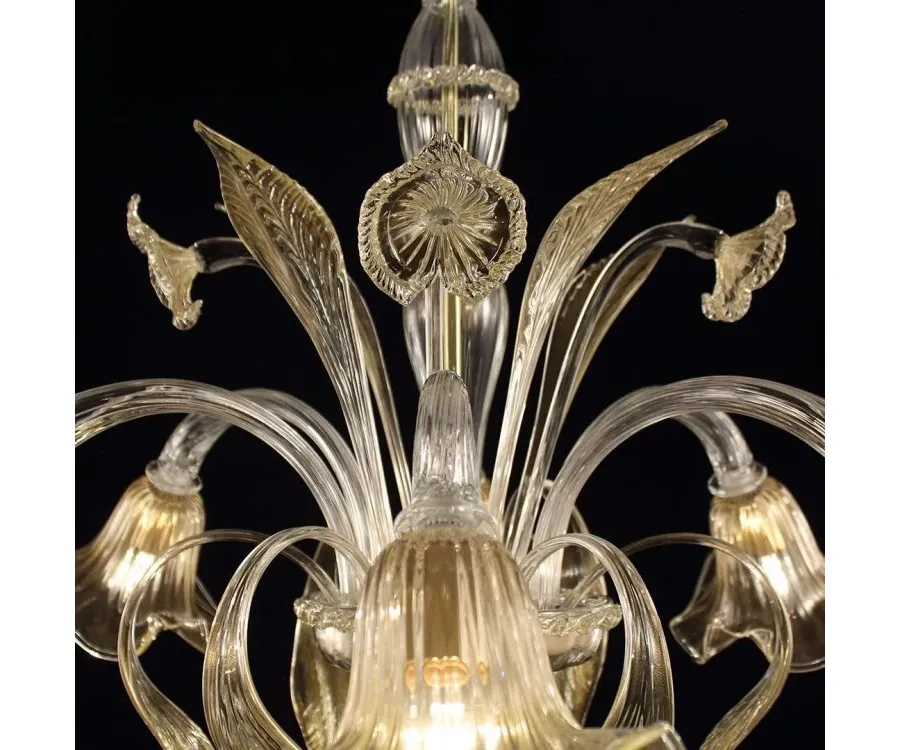 obrazek 6 Elegancka włoska lampa sufitowa - wykonana ręcznie ze szkła murano