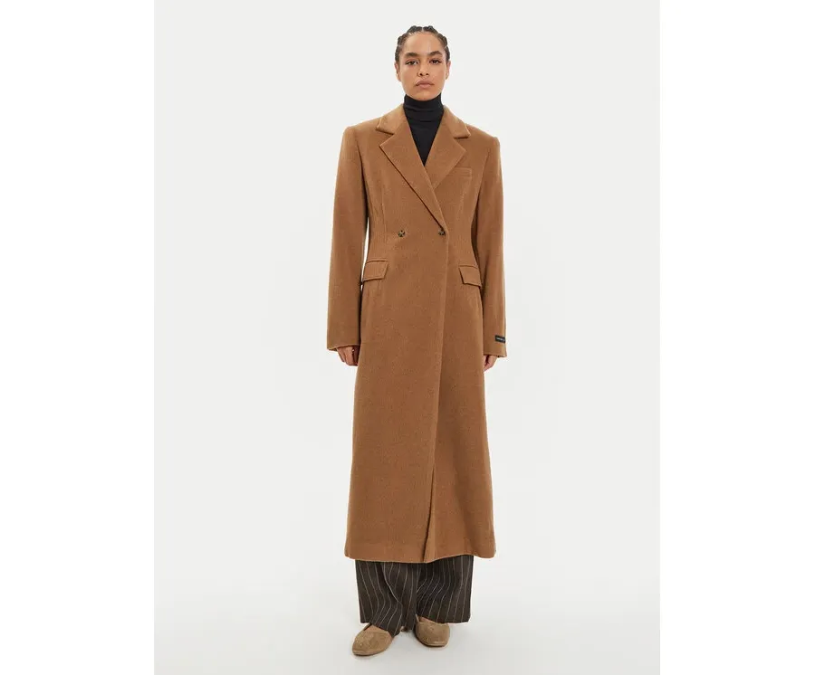 obrazek 1 Herskind Płaszcz wełniany Ultra 5379816 Brązowy Regular Fit