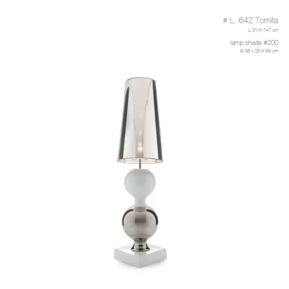 Picture Prestigious white ceramic lamp, 147 cm