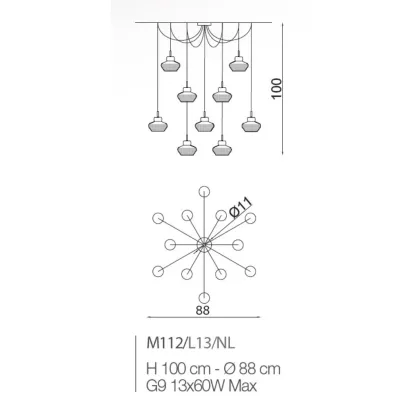 Zdjęcie Żyrandol z kryształu o wyjątkowym designie - Il Paralume Marina