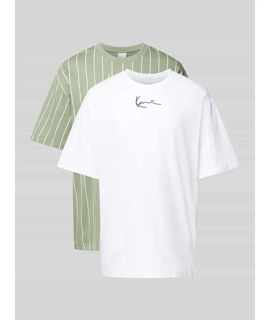 obrazek 1 T-shirt z wyhaftowanym logo w zestawie 2 szt.