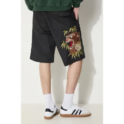 Zdjęcie Maharishi szorty Maha Tiger Loose Snoshorts męskie kolor czarny 5099.BLACK