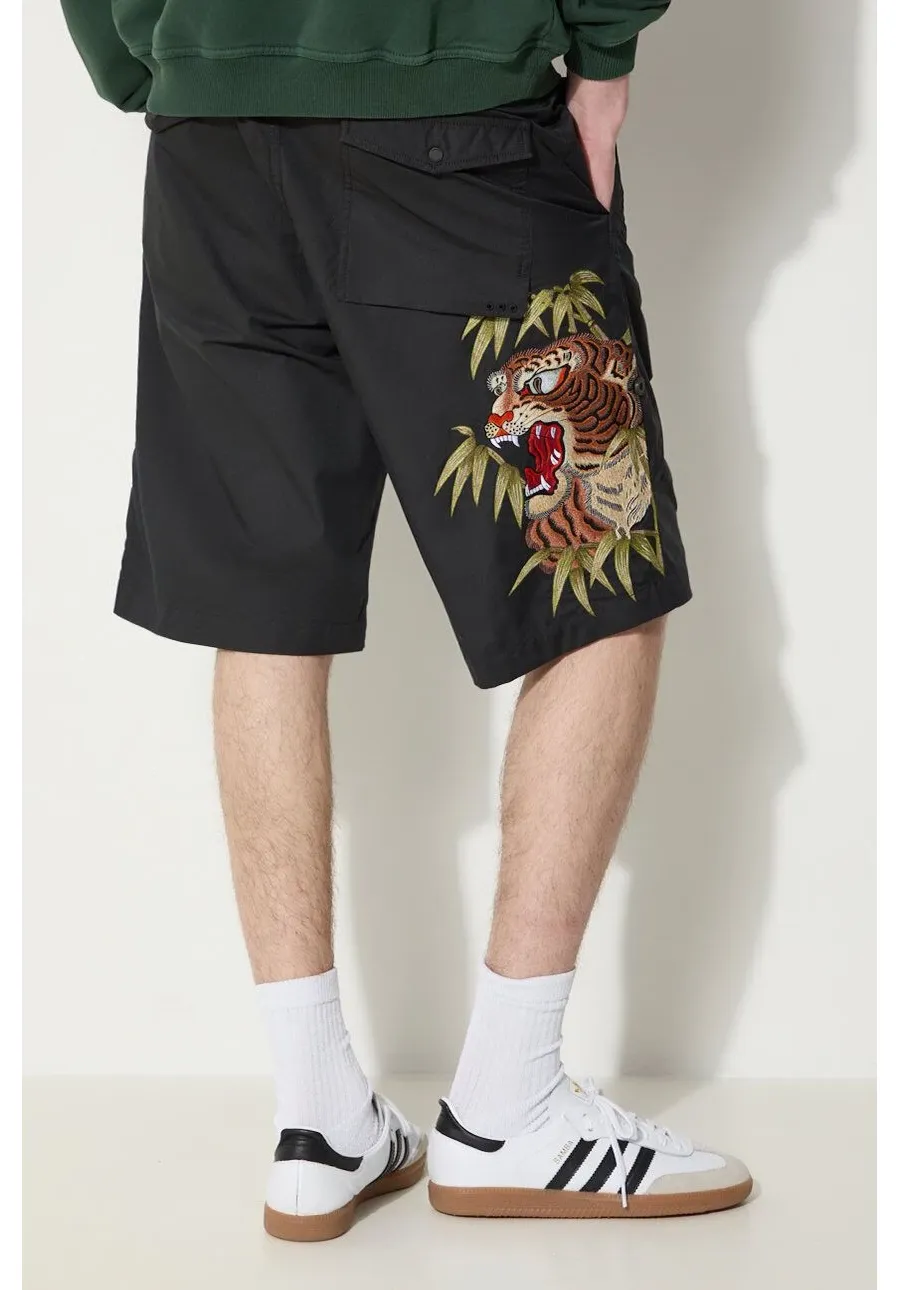 obrazek 1 Maharishi szorty Maha Tiger Loose Snoshorts męskie kolor czarny 5099.BLACK