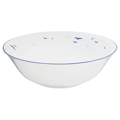 Zdjęcie Duża okrągła porcelanowa miska z Niemiec zdobiona motywem ptaków - Tettau