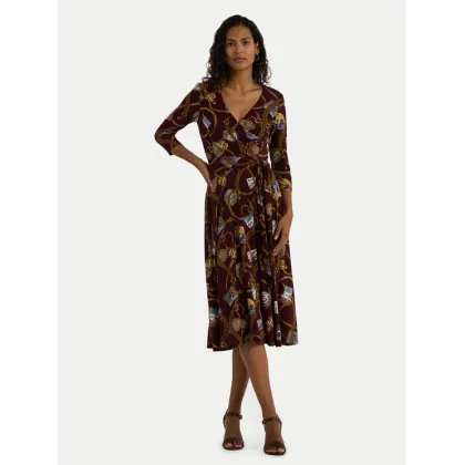 Zdjęcie LAUREN RALPH LAUREN Sukienka codzienna 250951440001 Bordowy Slim Fit