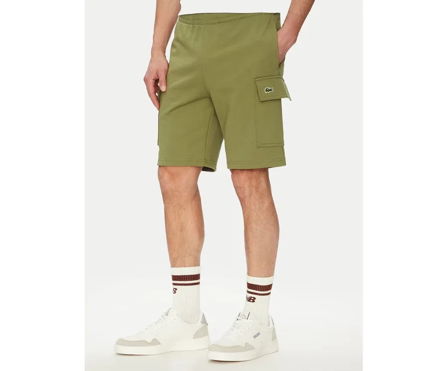 obrazek 1 Lacoste Szorty sportowe GH9743 Khaki Regular Fit