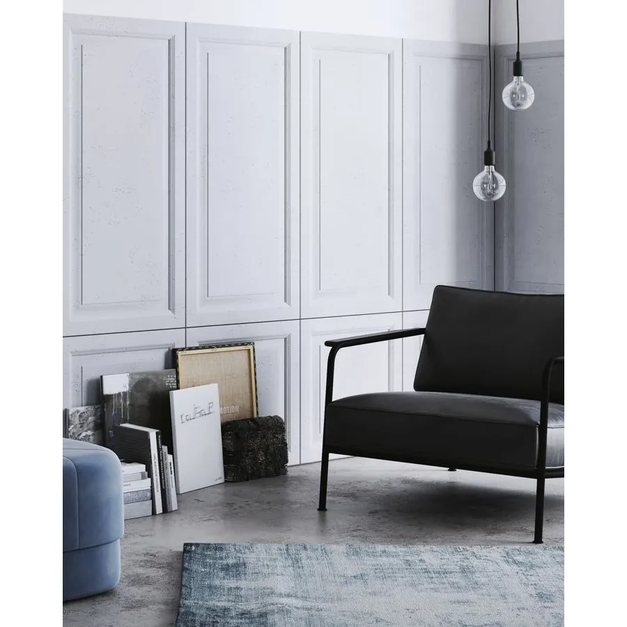 obrazek 1 60x60 cm VT - PB33b (BS śnieżno biały) Rama - panel dekor 3D beton architektoniczny