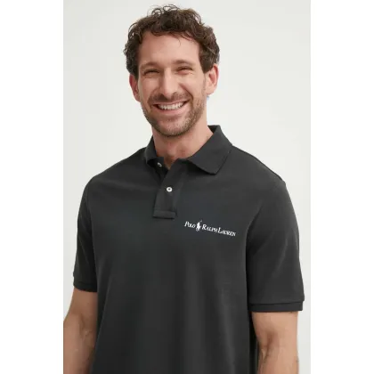 Zdjęcie Polo Ralph Lauren polo bawełniane kolor czarny gładki 710950131001
