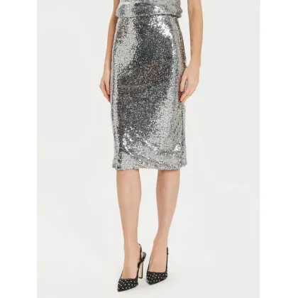 Zdjęcie ARTIGLI Spódnica ołówkowa ACGO000516 Srebrny Regular Fit