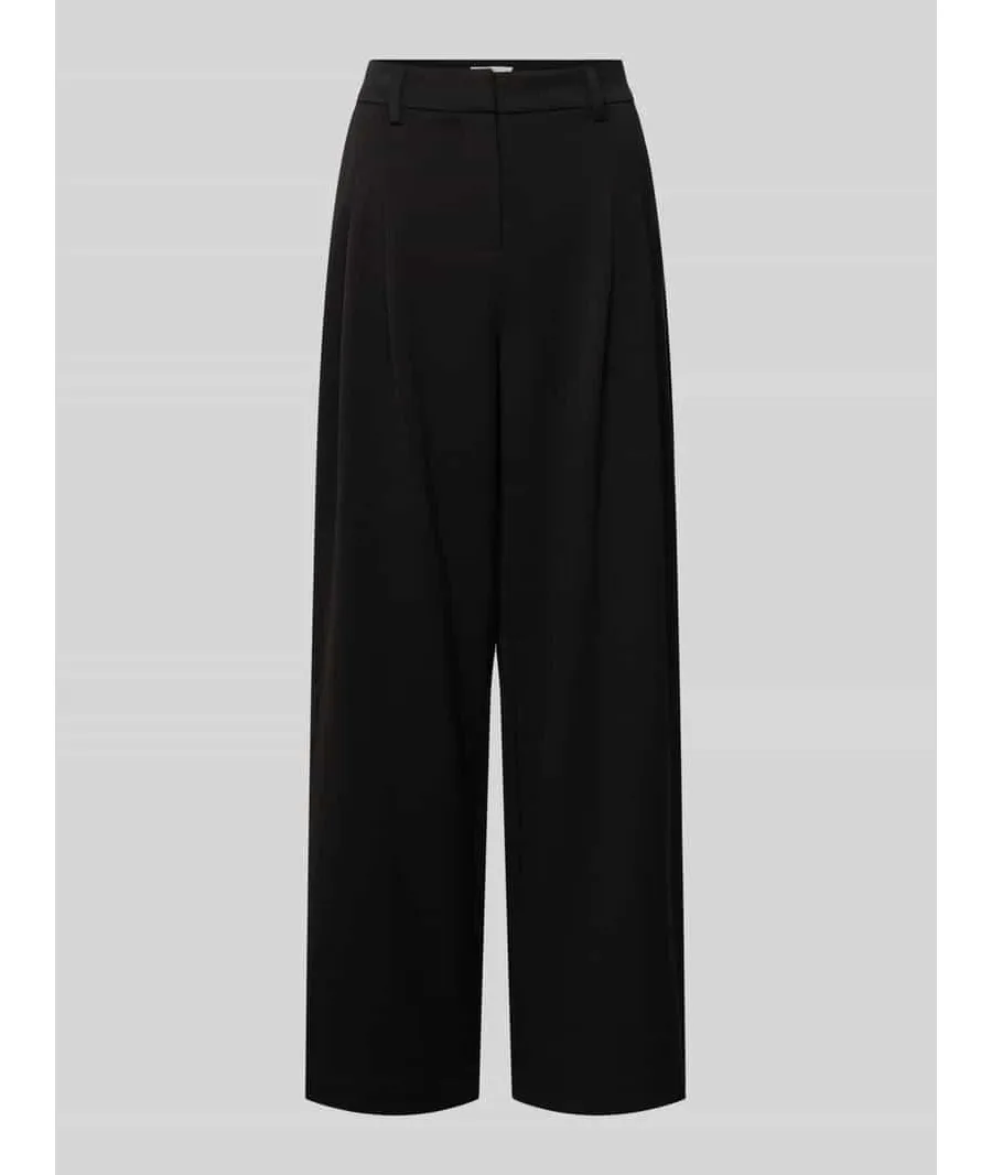 obrazek 1 Spodnie materiałowe o kroju baggy fit z plisami model ‘Henrika’