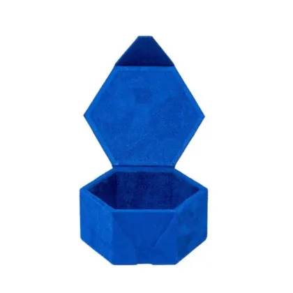 Zdjęcie Niebieskie zamszowe pudełko na akcesoria