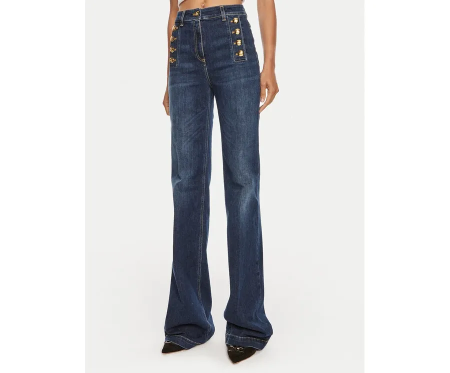 obrazek 1 Elisabetta Franchi Jeansy PJ-67D-46E2 Granatowy Regular Fit