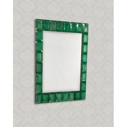 Zdjęcie Kryształowe prostokątne lustro Murano