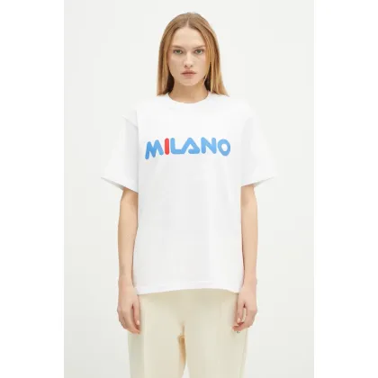 Zdjęcie FILA+ t-shirt bawełniany Milano kolor biały z nadrukiem 42FW24TT01523C007