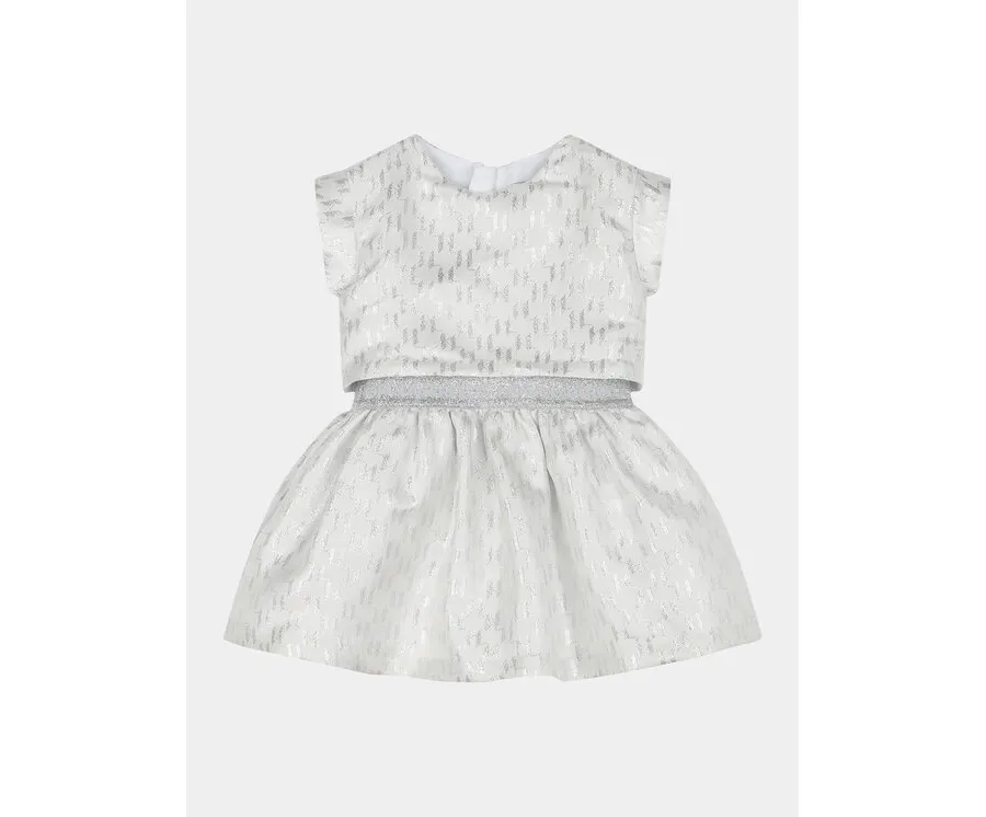 obrazek 1 Karl Lagerfeld Kids Sukienka codzienna Z30121 S Écru Regular Fit