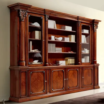 Zdjęcie Antyczny regał z bocznymi witrynami