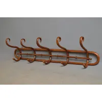 Picture Early 20th century bentwood coat and hat hanger with 5 S-shaped hooks