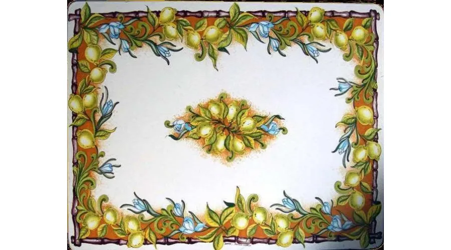 obrazek 1 Stylowy blat z lawy wulkanicznej do ogrodu i na taras zdobiony motywem owoców - Ceramiche Valchida