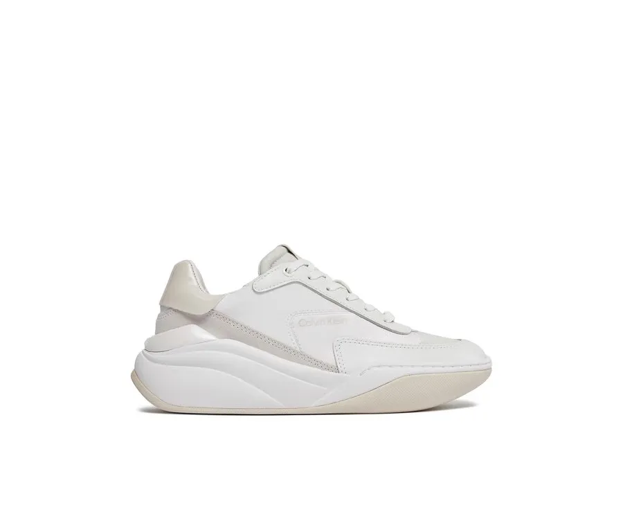 obrazek 1 Calvin Klein Sneakersy Cloud Wedge Lace Up-Pearlized HW0HW02040 Biały