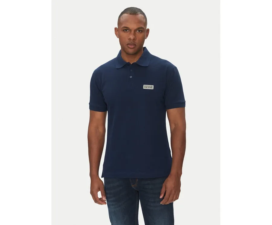 obrazek 1 Versace Jeans Couture Polo 78GAGT08 Granatowy Regular Fit