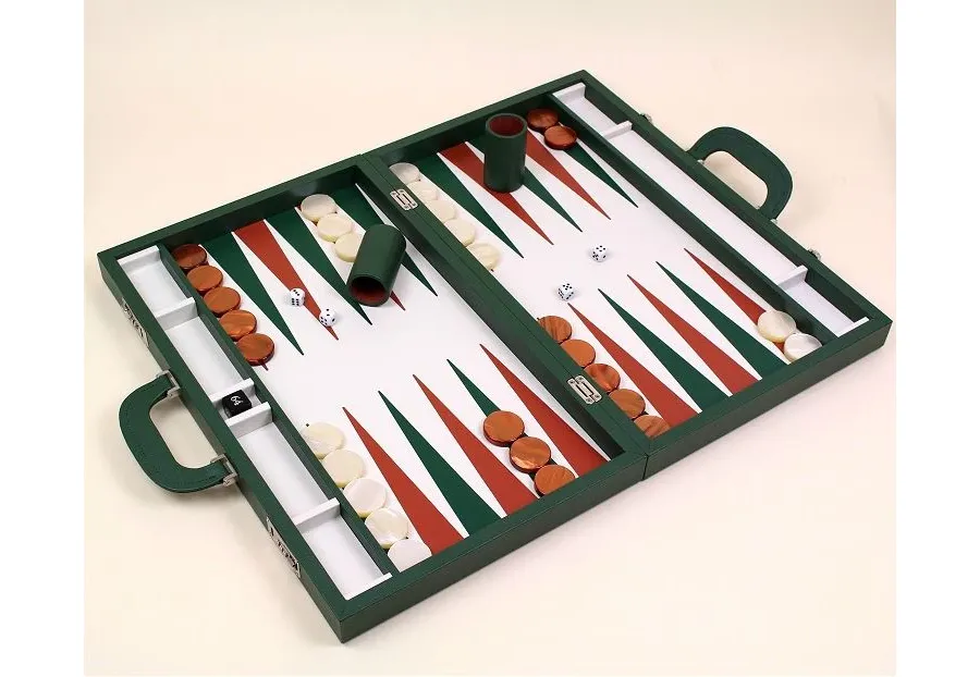 obrazek 2 Zielony zestaw do gry w backgammon