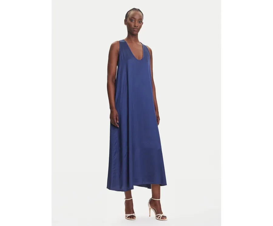 obrazek 1 Fracomina Sukienka letnia FS25SD3005W64101 Granatowy Relaxed Fit