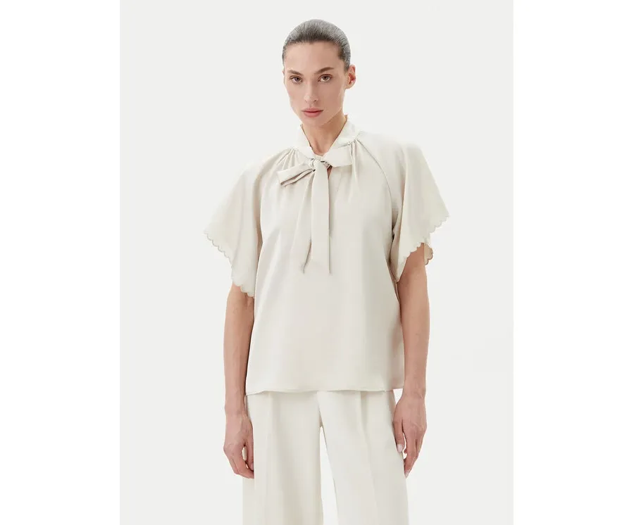 obrazek 1 Bruuns Bazaar Bluzka Beckia Wendi BBW4439 Écru Regular Fit