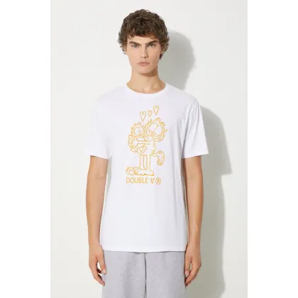 Zdjęcie Wood Wood t-shirt bawełniany X Garfield Ace kolor biały z nadrukiem 30045703.2222-WHITE